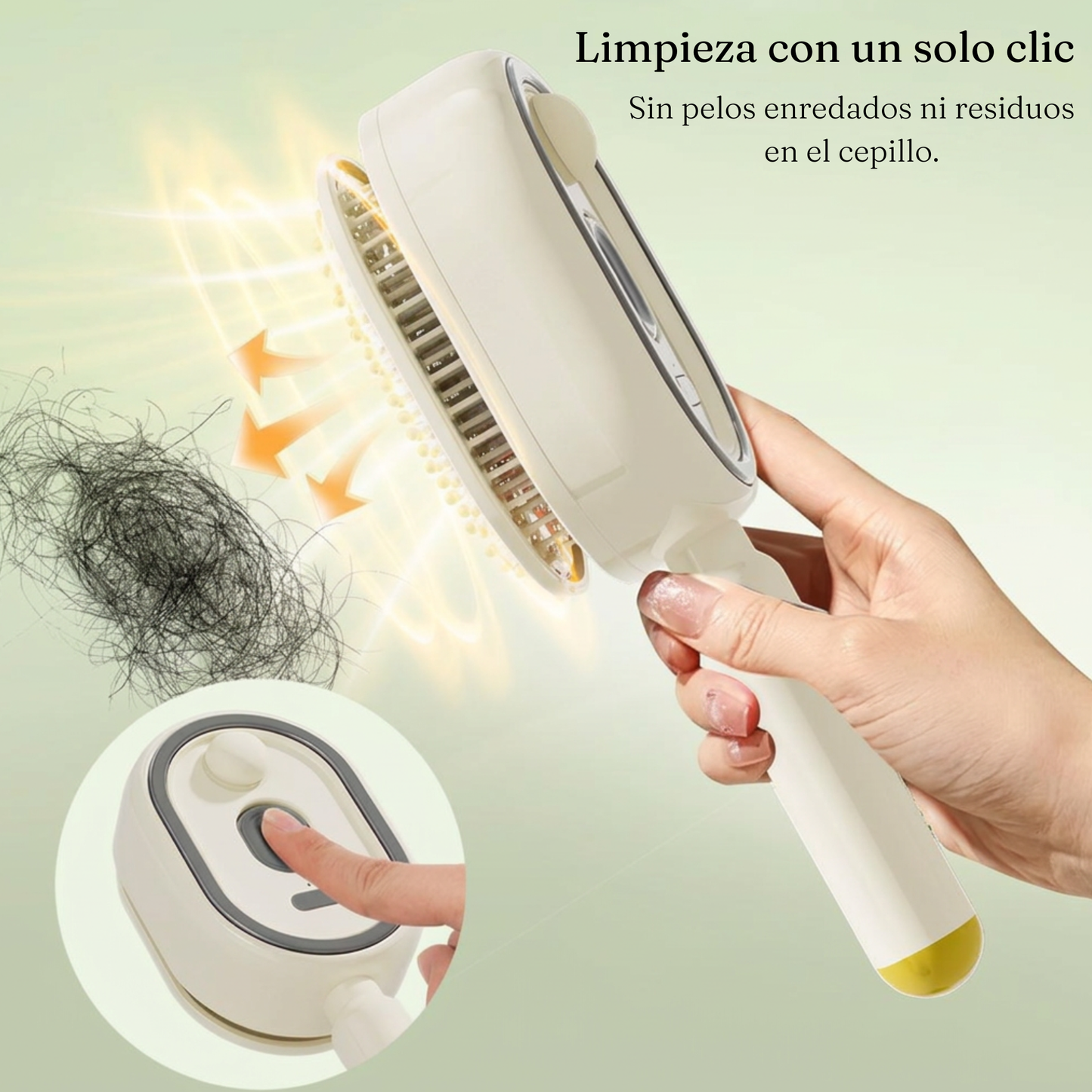 Cepillo Masajeador Pulverizador 3 en 1 Recargable